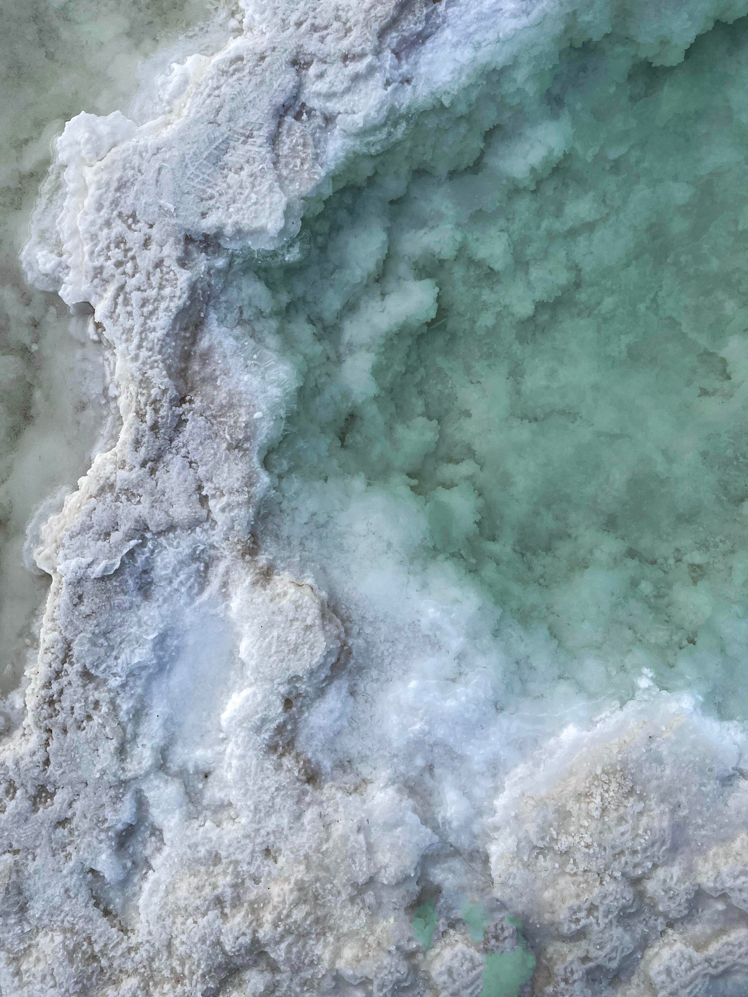 Texture of the salt lake